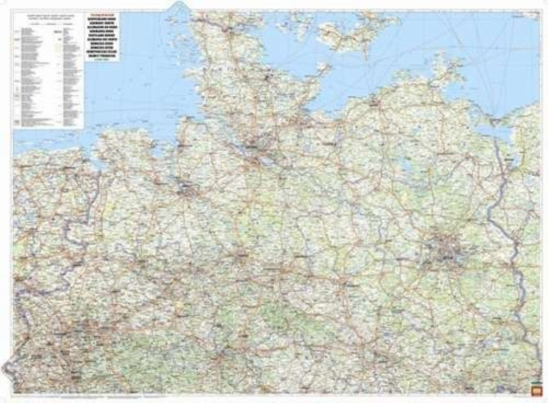Deutschland Nord physisch 1:500000 = Germany North physical 1:500000