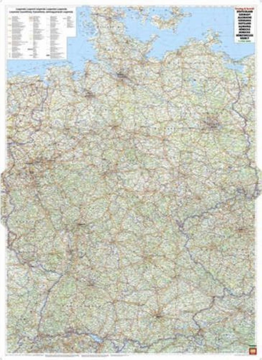 Deutschland physisch, 1:700.000, Poster = Germany physical, 1:700,000, wall map