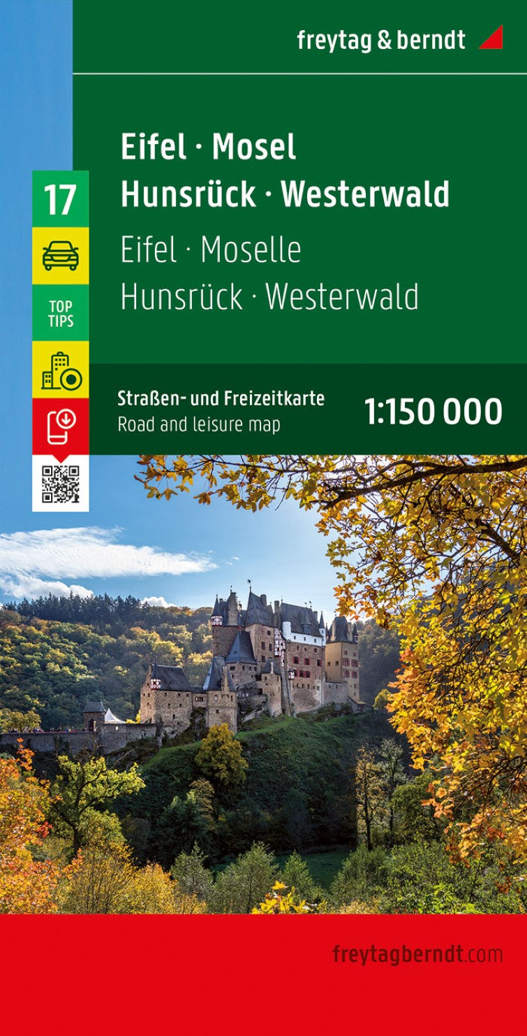 Eifel, Mosel, Hunsruck, Westerwald - Germany Road and Leisure Map