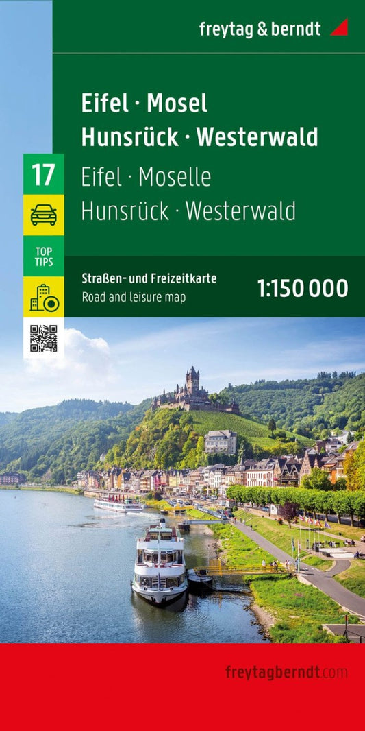 Eifel, Mosel, Hunsruck, Westerwald - Germany Road and Leisure Map