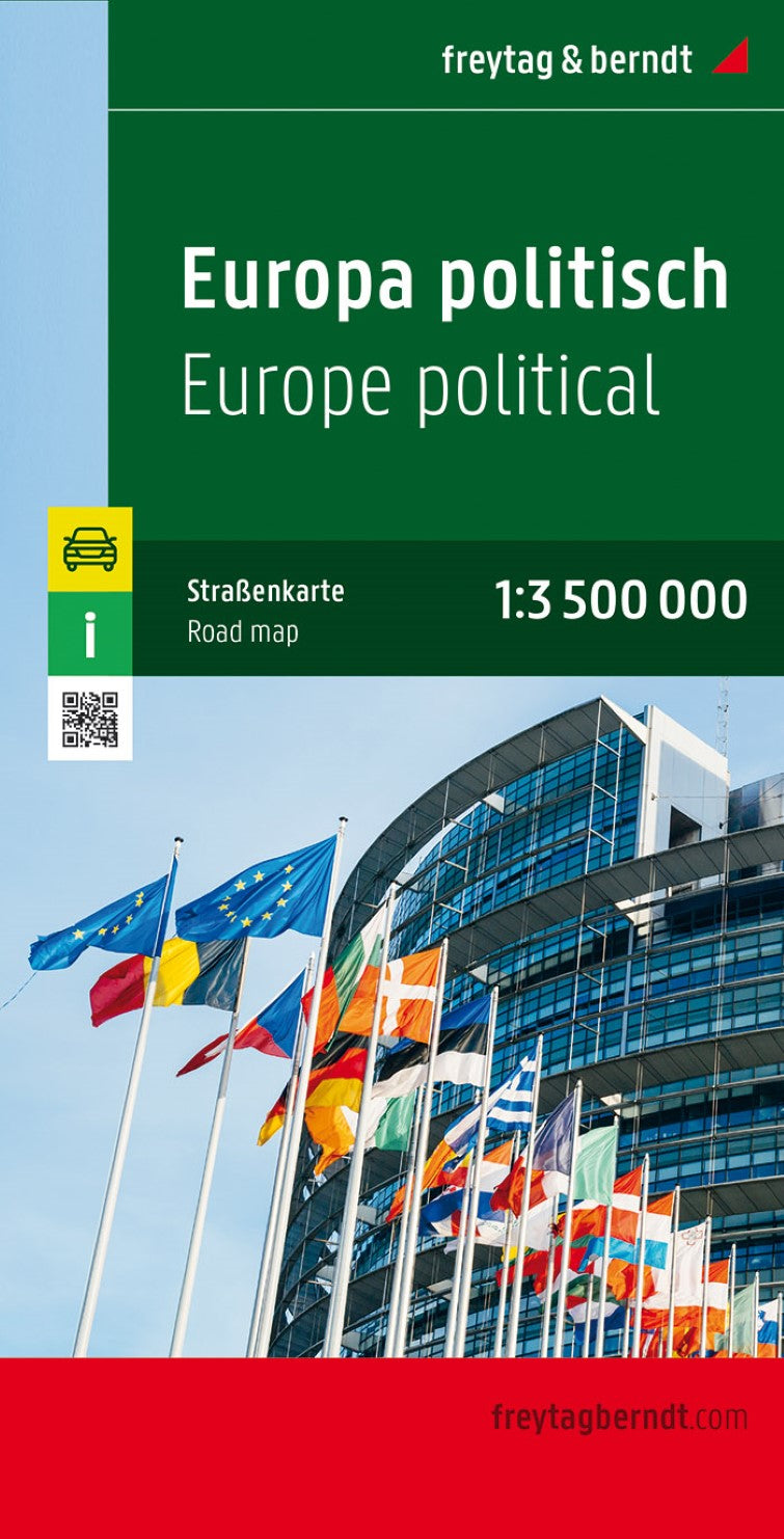 Europe political, road map 1:3,500,000