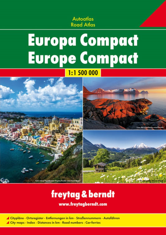 Europe Compact, road atlas 1:1,500,000