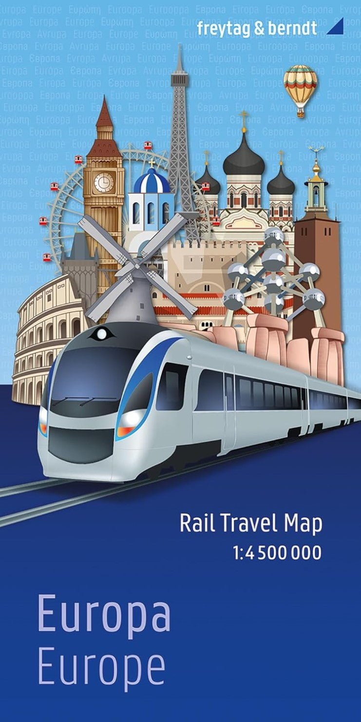 European Railways and Ferries Tourist Map