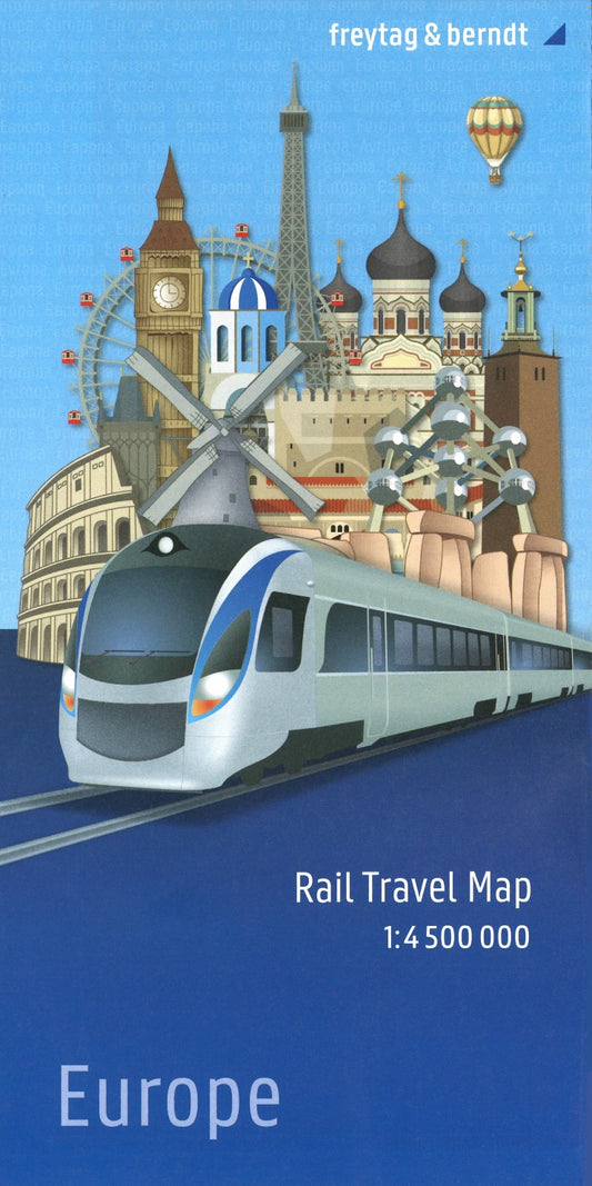 European Railways and Ferries Tourist Map