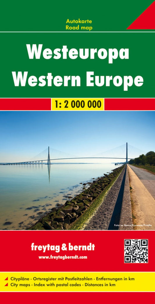 Western Europe, road map 1:2,000,000