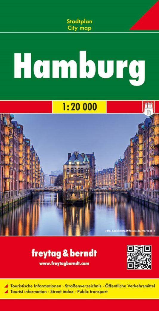 Hamburg, city map 1:20,000