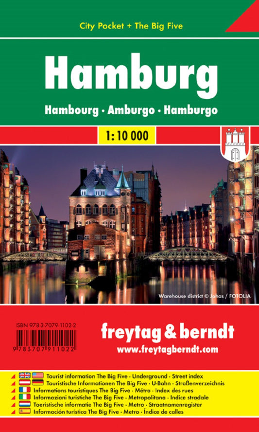 Hamburg, City Pocket map, city map 1:10,000