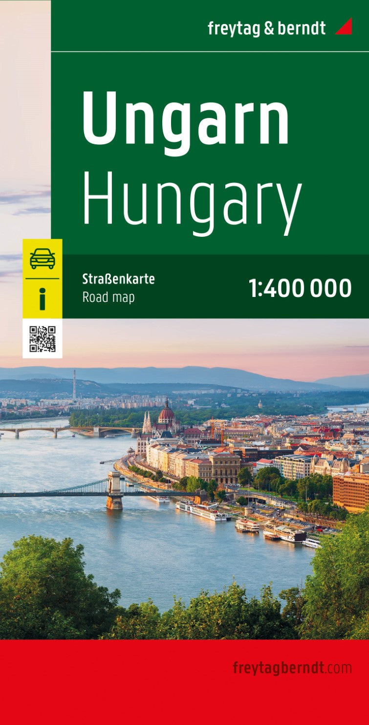 Hungary, road map 1:400,000