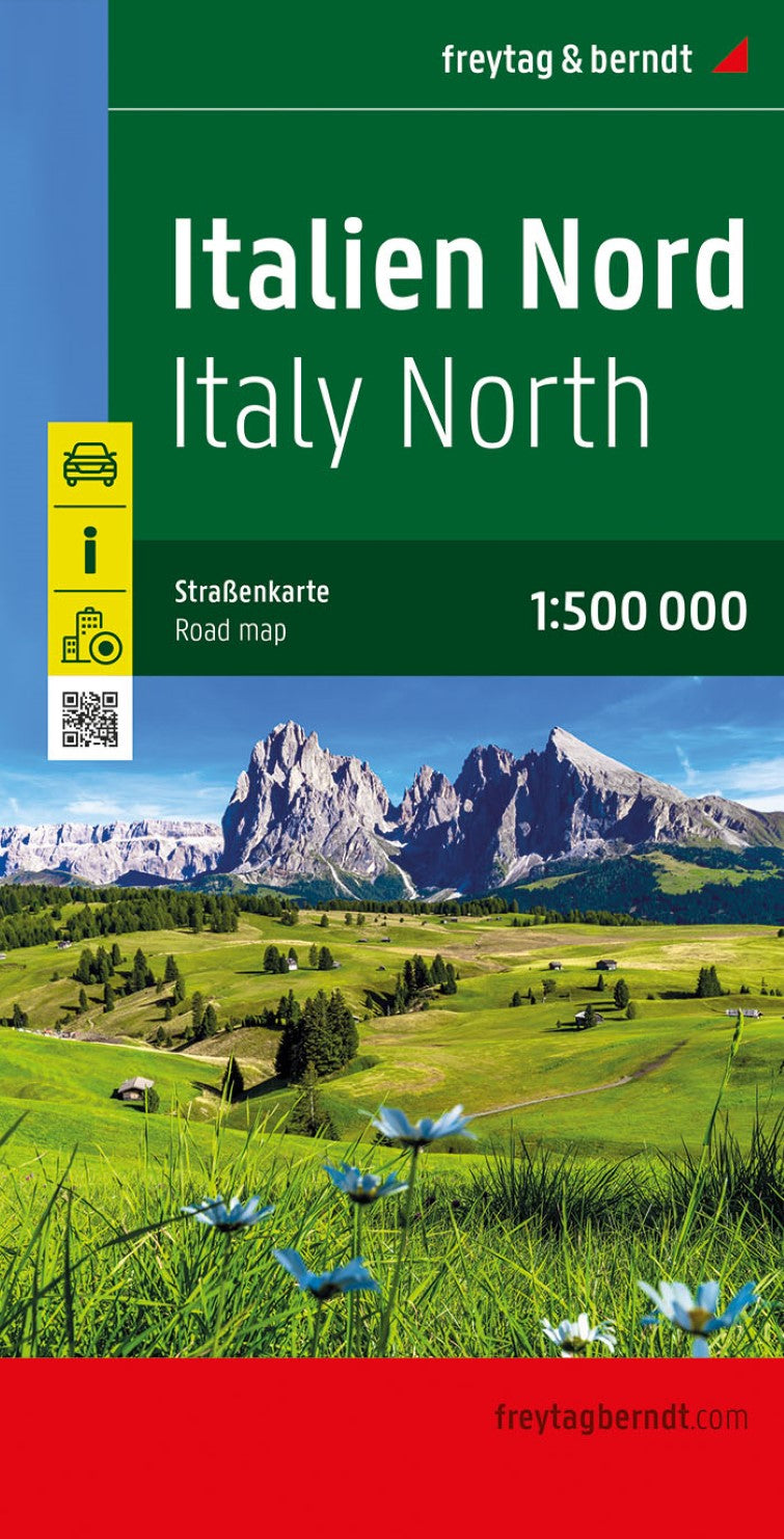 Italy North, street map 1:500,000