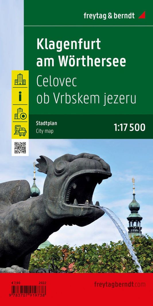 Klagenfurt am Wörthersee, city map 1:17,500