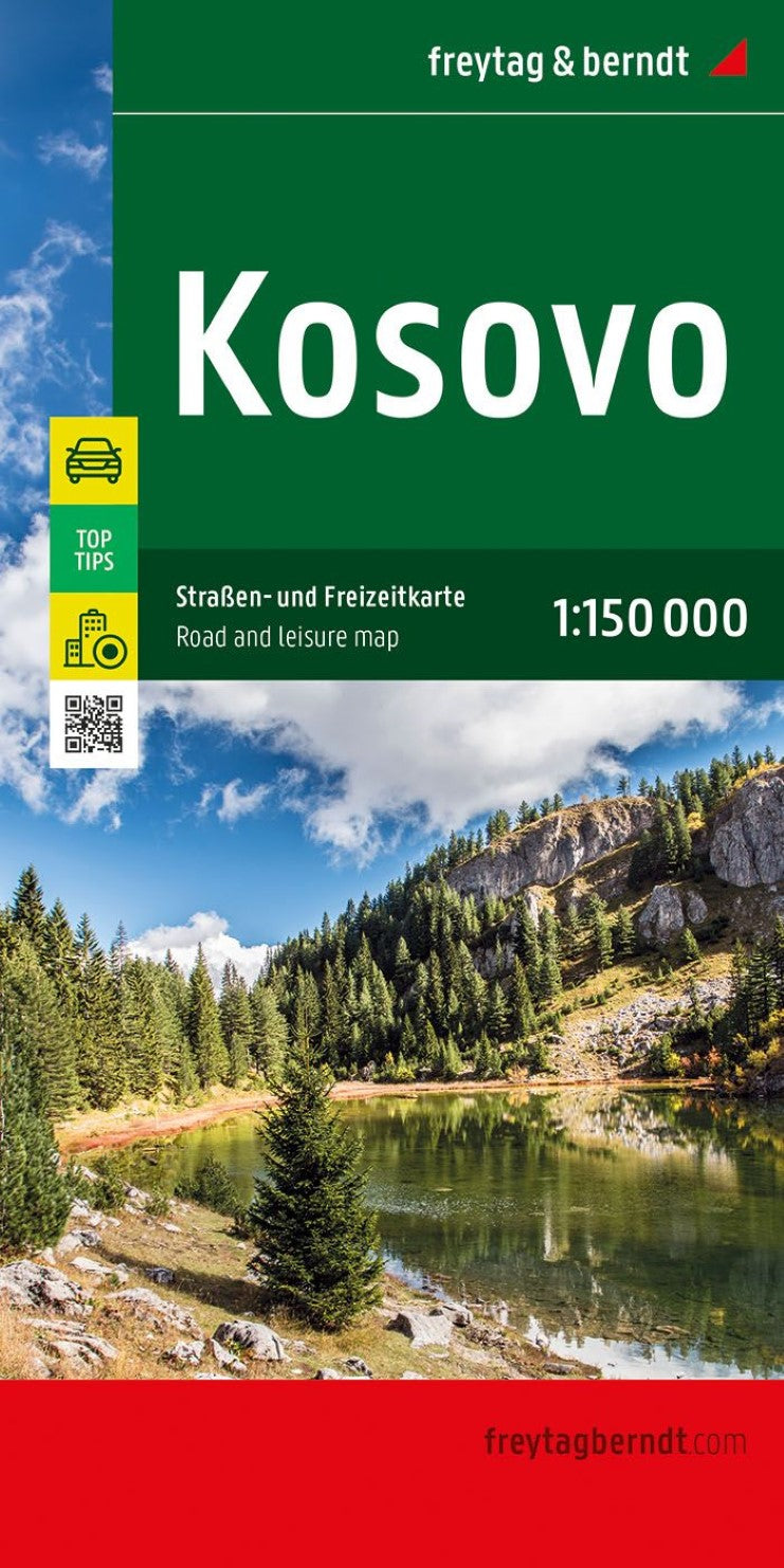 Kosovo Road & Leisure Map w/ Top Tips