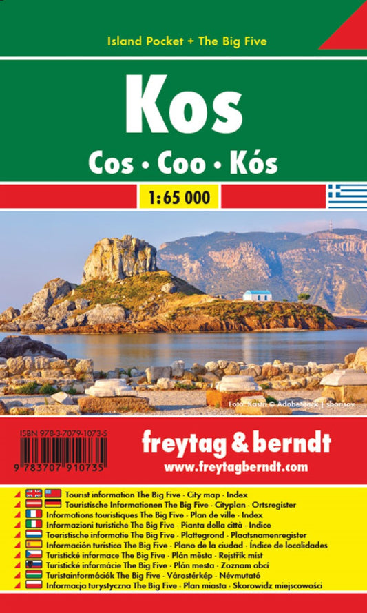 Kos, road map 1:65.000, Island Pocket + The Big Five