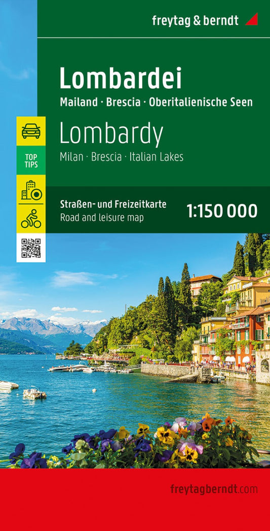 Lombardy, road and leisure map 1:150,000