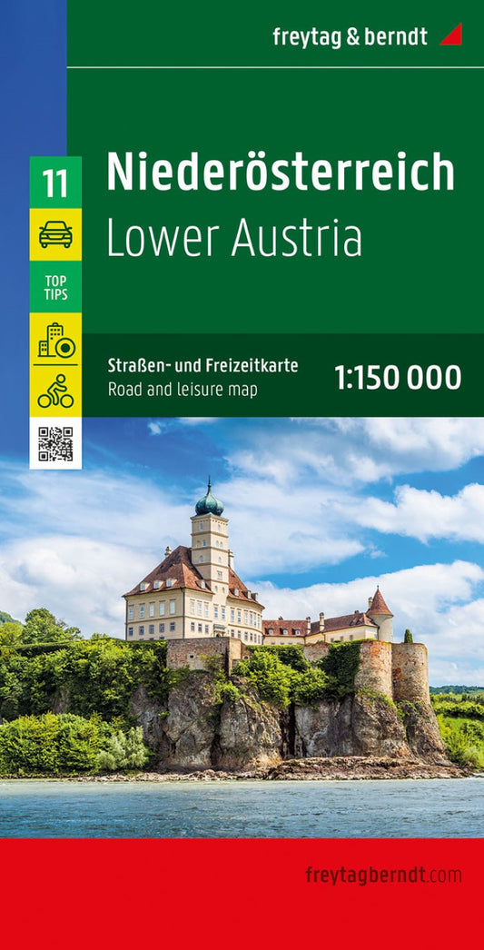 Lower Austria, road and leisure map 1:150,000