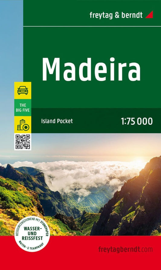 Madeira, road and leisure map 1:75,000 : Island Pocket, The Big Five