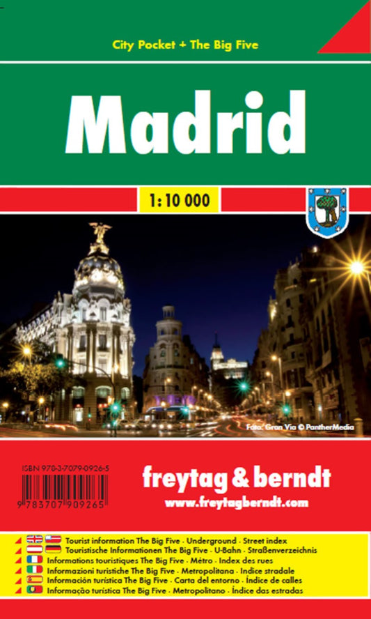 Madrid, City map 1:10.000, City Pocket map + The Big Five