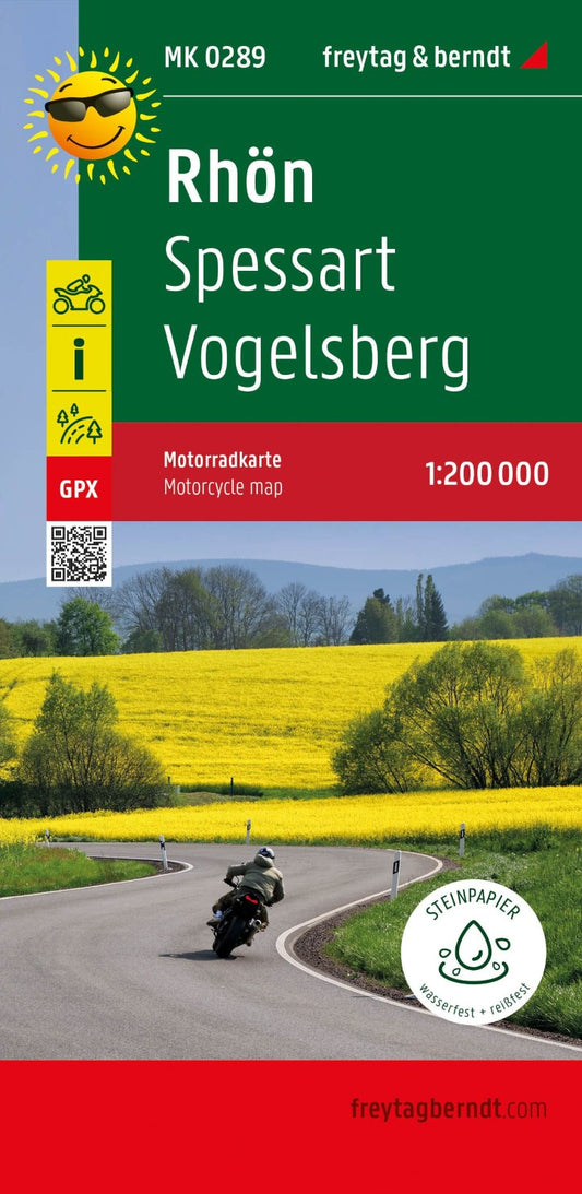 Rhön - Spessart - Vogelsberg, Motorradkarte 1:200.000, freytag & berndt = Rhön - Spessart - Vogelsberg, motorcycle map 1:200,000