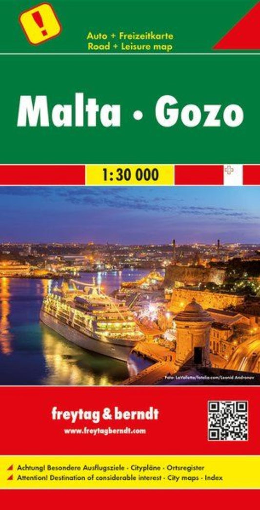 Malta - Gozo, road map 1:30,000