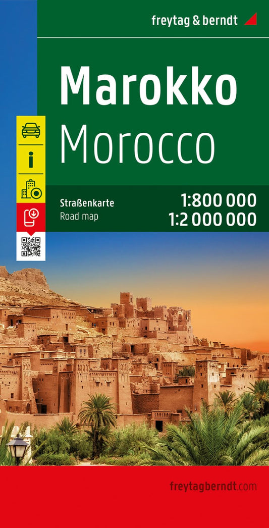 Morocco, road map 1:800,000 - 1:2,000,000