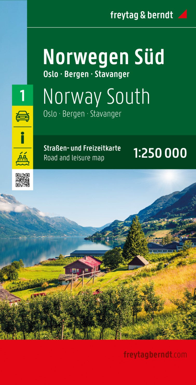 Norway South, road and leisure map 1:250,000