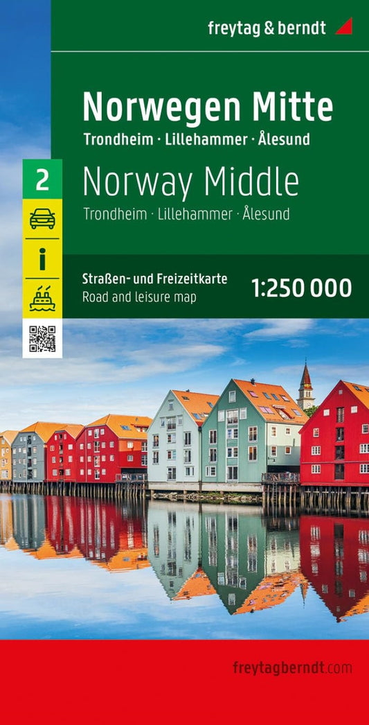 Norway center, road and leisure map 1:250,000