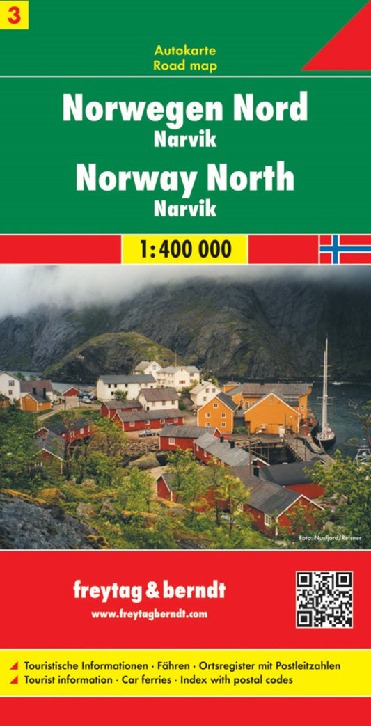 Norway North - Narvik, road map 1:400,000