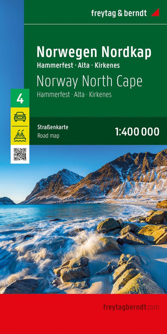 Norway North Cape - Hammerfest, road map #4 1:400,000