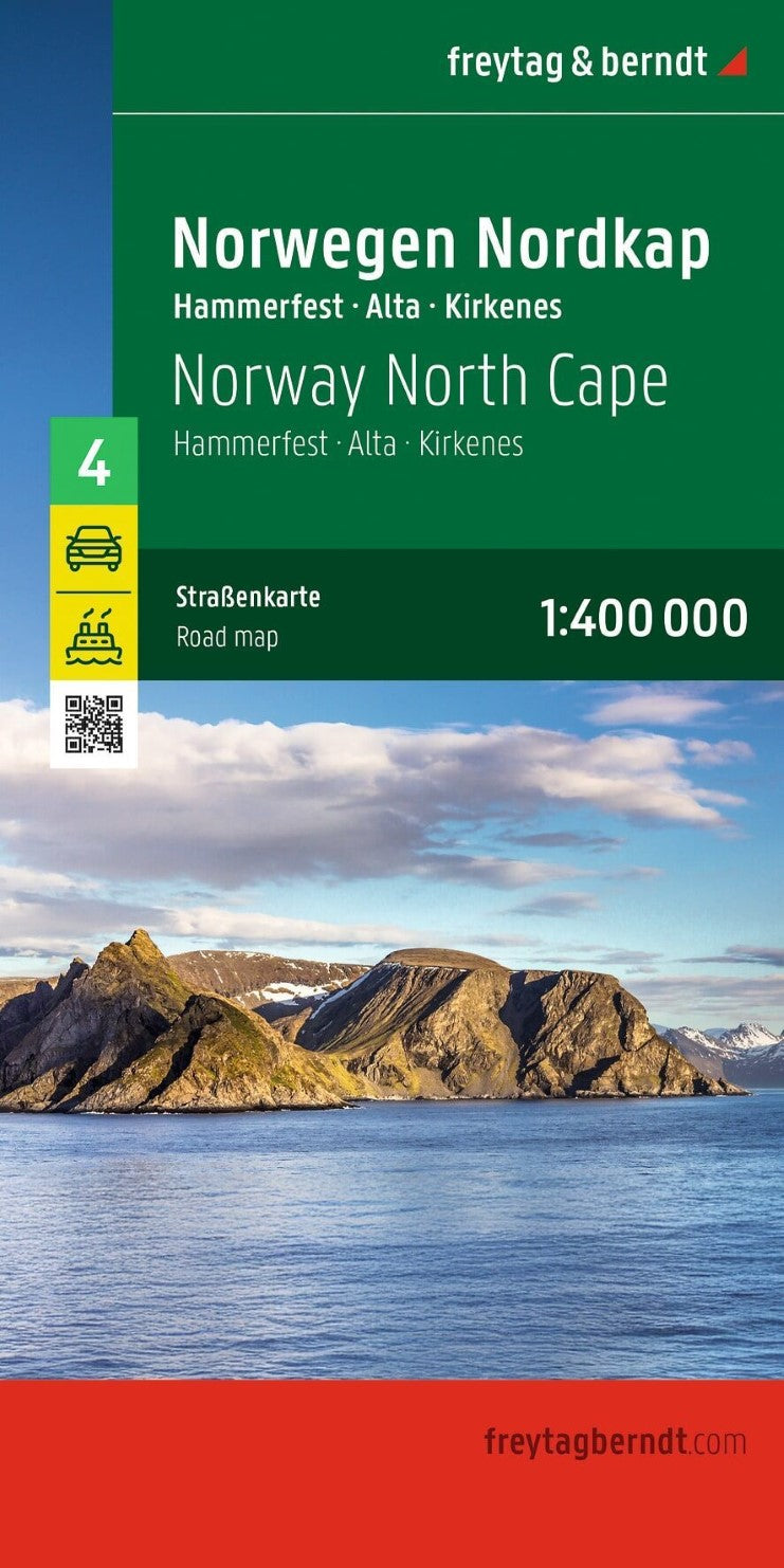 Norway North Cape - Hammerfest, road map #4 1:400,000