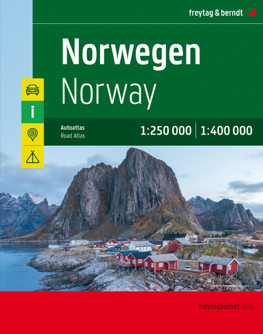 Norway, road atlas 1:250,000 - 1:400,000