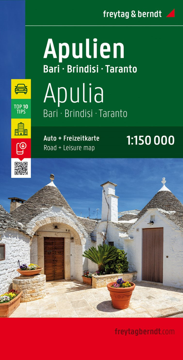 Puglia, street and leisure map 1:150,000