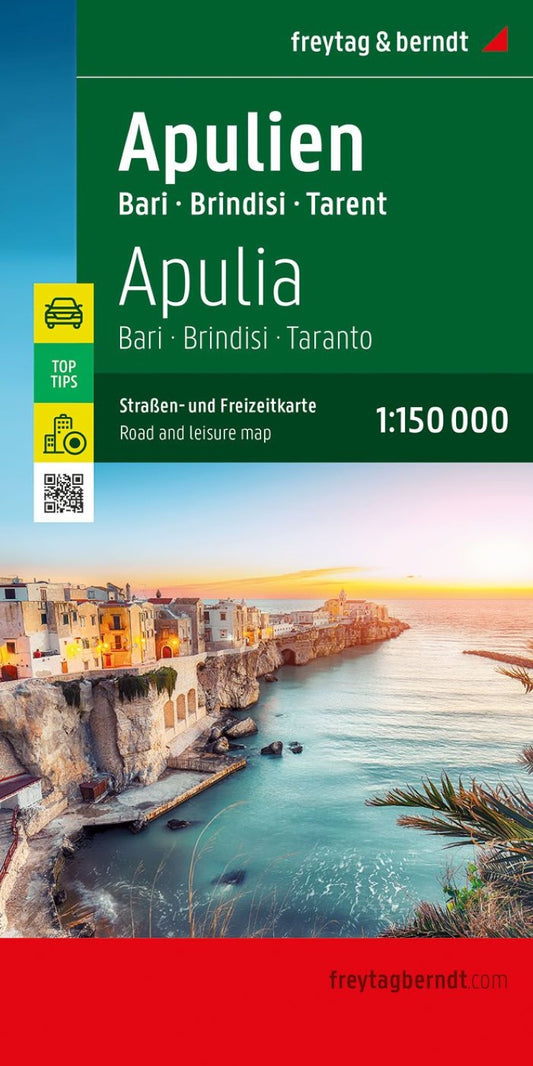 Puglia (Apulia), street and leisure map 1:150,000