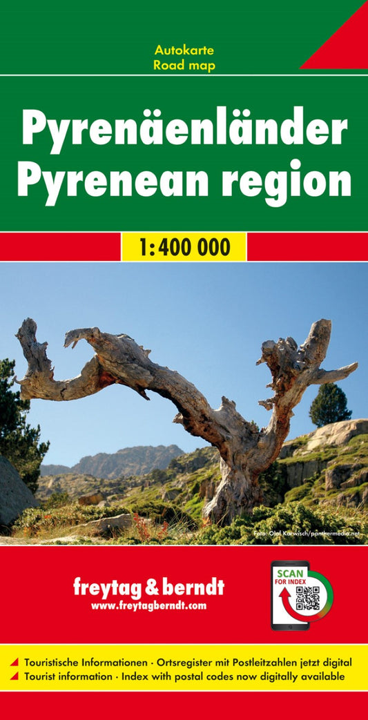 Pyrenean region, road map 1:400,000