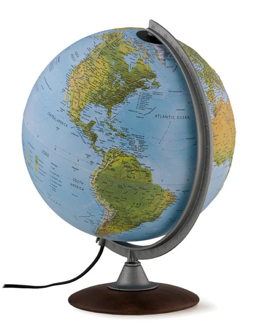 3D-Relief Leuchtglobus, 30 cm = 3D relief illuminated globe, 30 cm