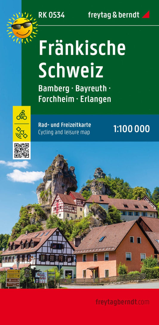 Fränkische Schweiz, Bamberg - Bayreuth, Forchheim - Erlangen, Rad- und Freizeitkarte 1:100.000 = Franconian Switzerland, Bamberg - Bayreuth, Forchheim - Erlangen, bike and leisure map 1:100,000