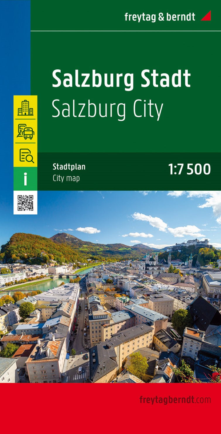 Salzburg, city map 1:7,500