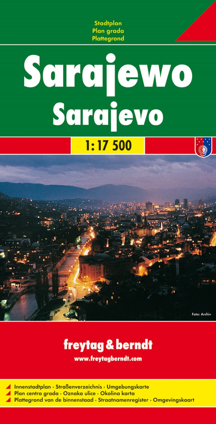 Sarajevo, city map 1:17,500