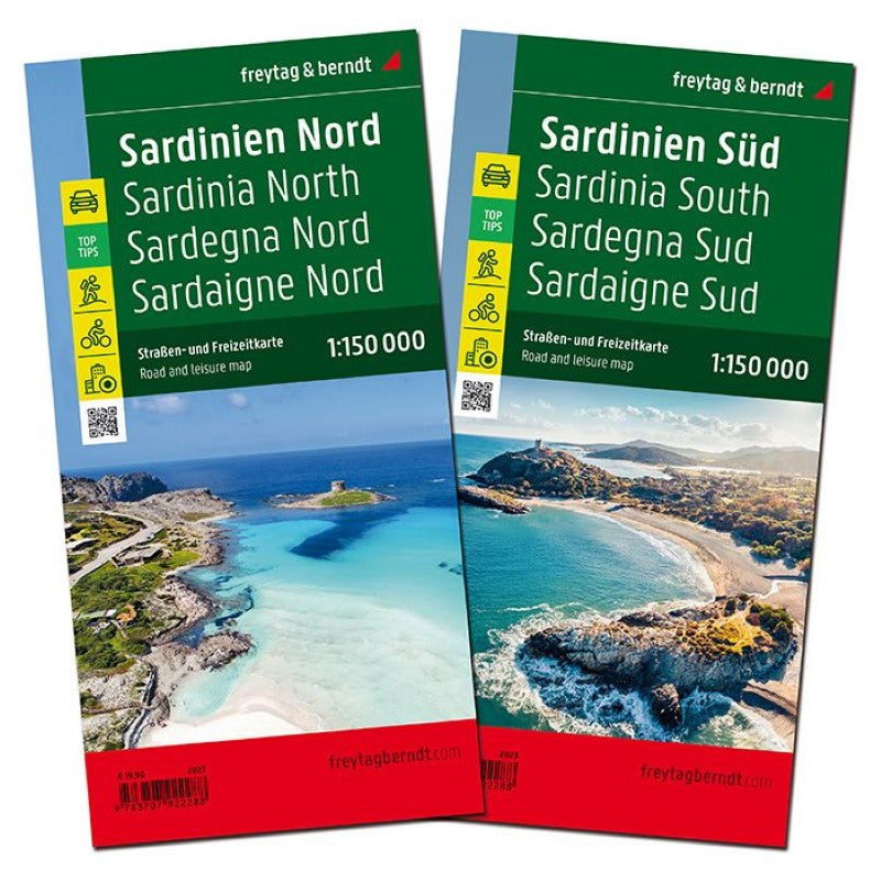 Sardinia North and South, road map set 1:150,000
