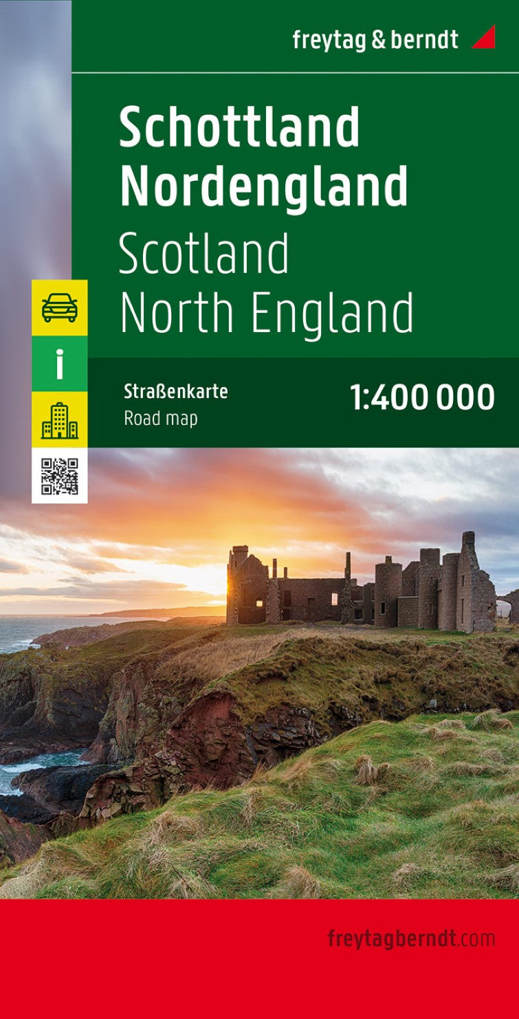 Scotland - North England, road map 1:400,000