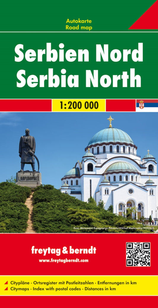 Serbia North, road map 1:200,000