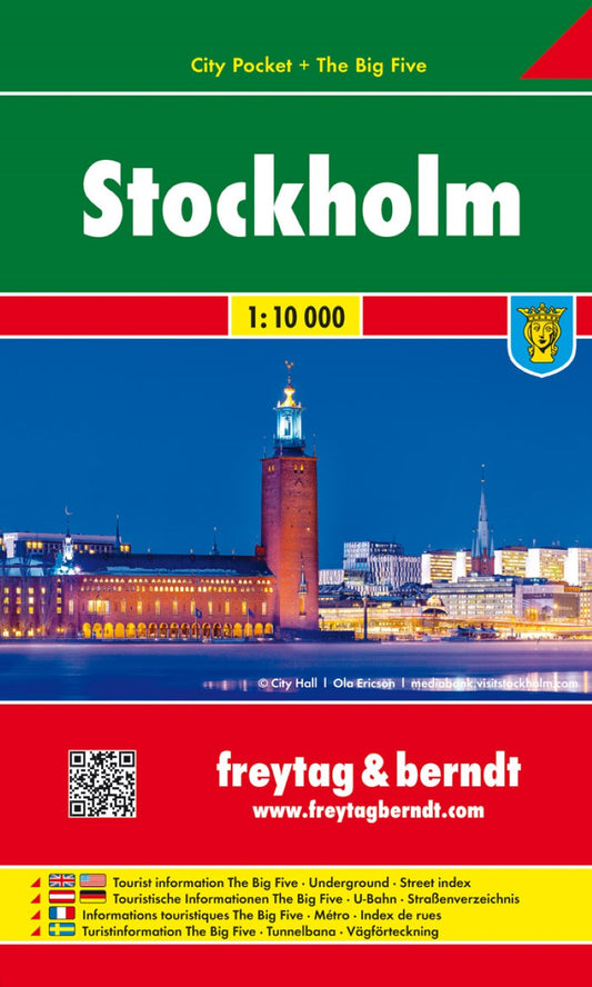 Stockholm, City map 1:10 000, City Pocket map + The Big Five