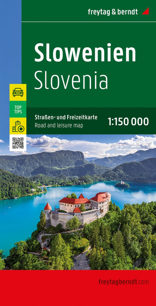 Slovenia, road map 1:150,000, top 10 tips