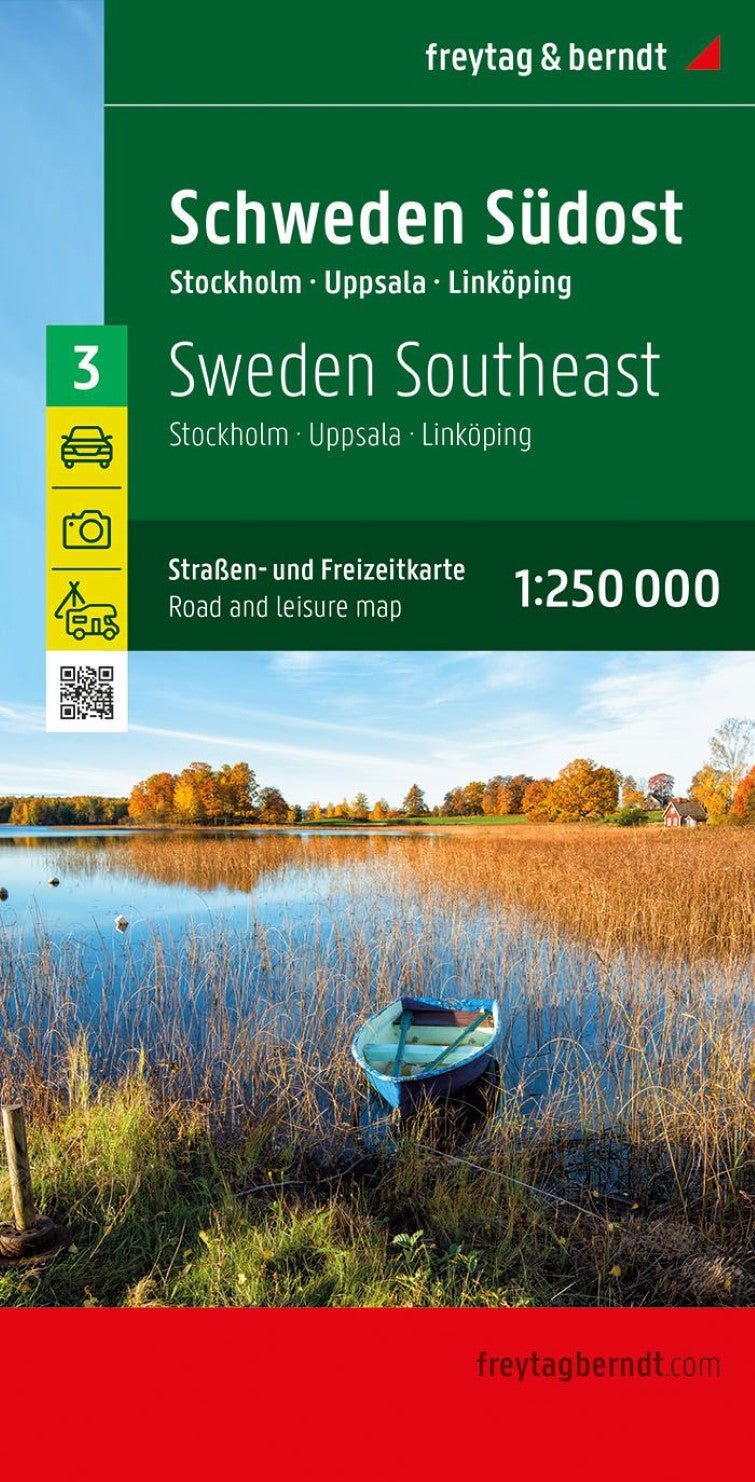 Sweden Southeast, road and leisure map 1:250,000