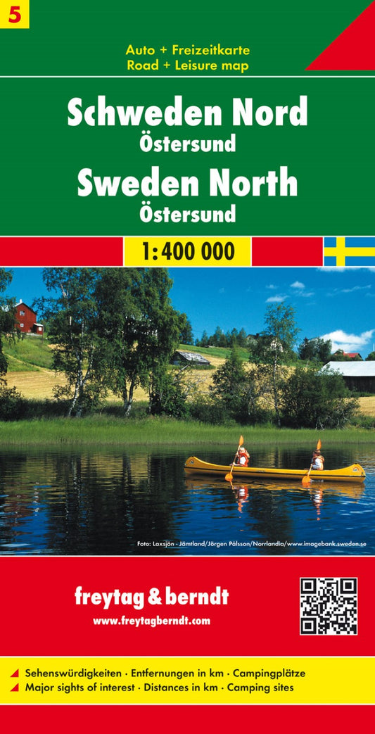 Sweden North - Östersund, road map 1:400,000