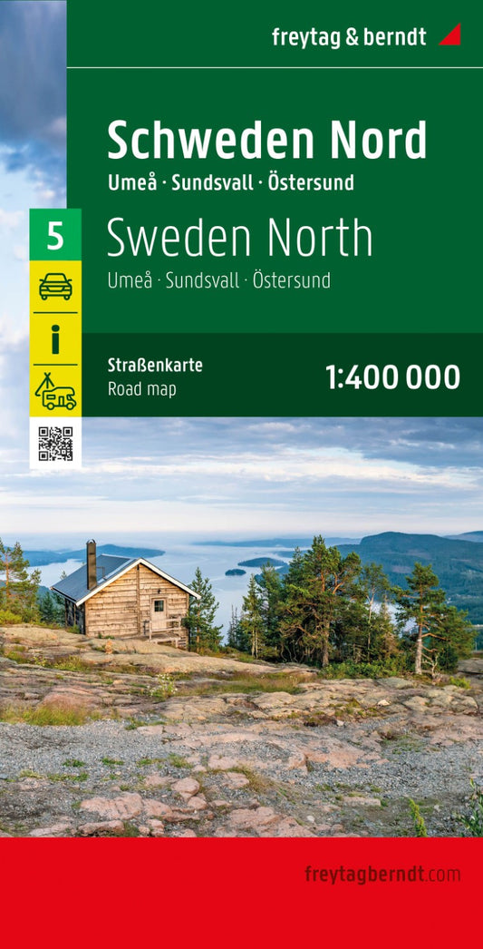 Sweden North, road map 1:400,000