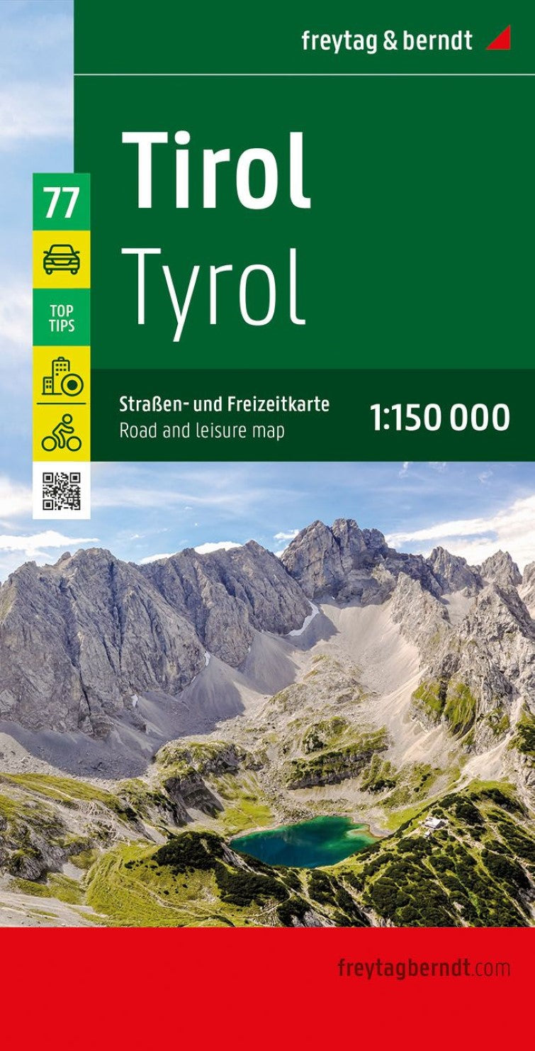 Tyrol, road and leisure map 1:150,000