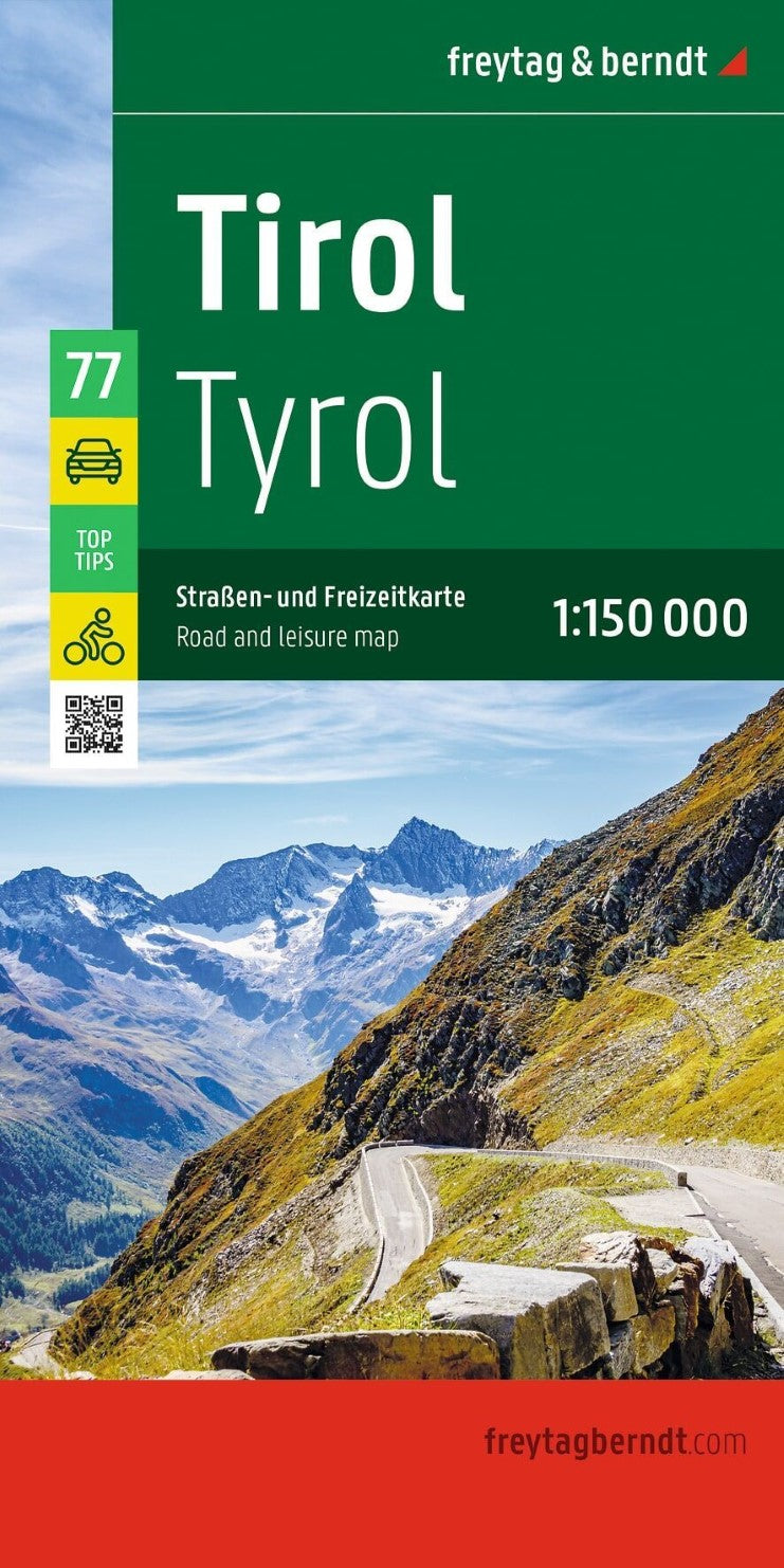 Tyrol, road and leisure map 1:150,000