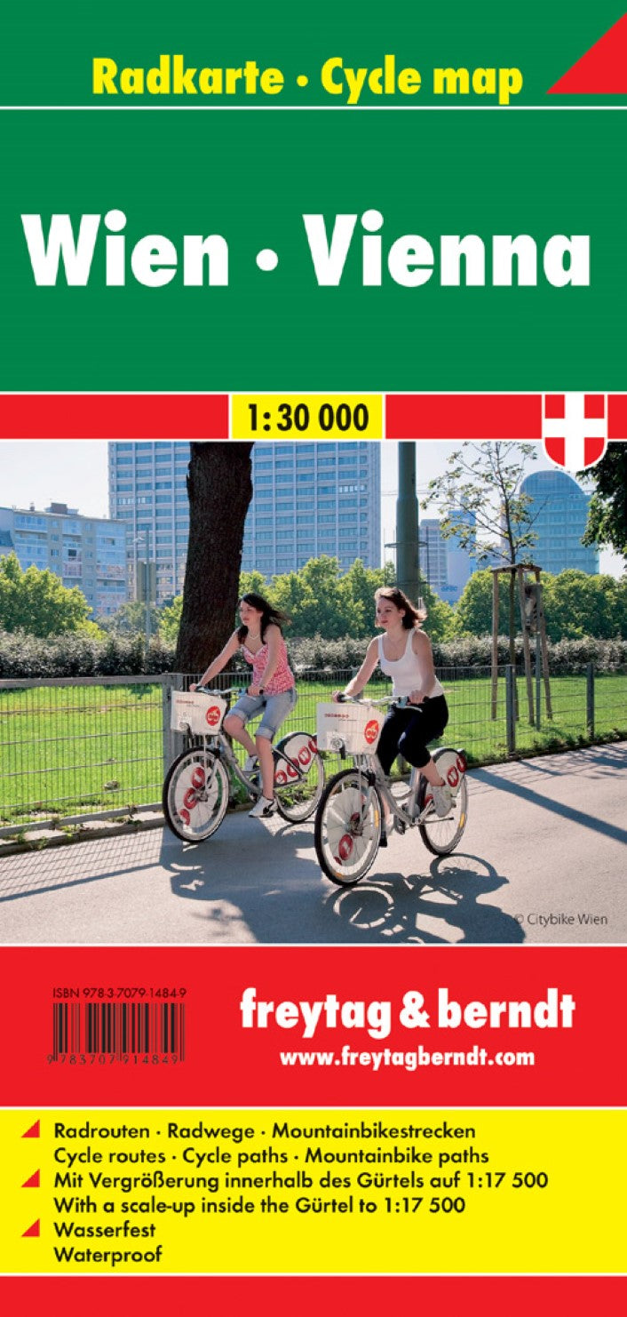 Vienna, cycling map 1:30,000