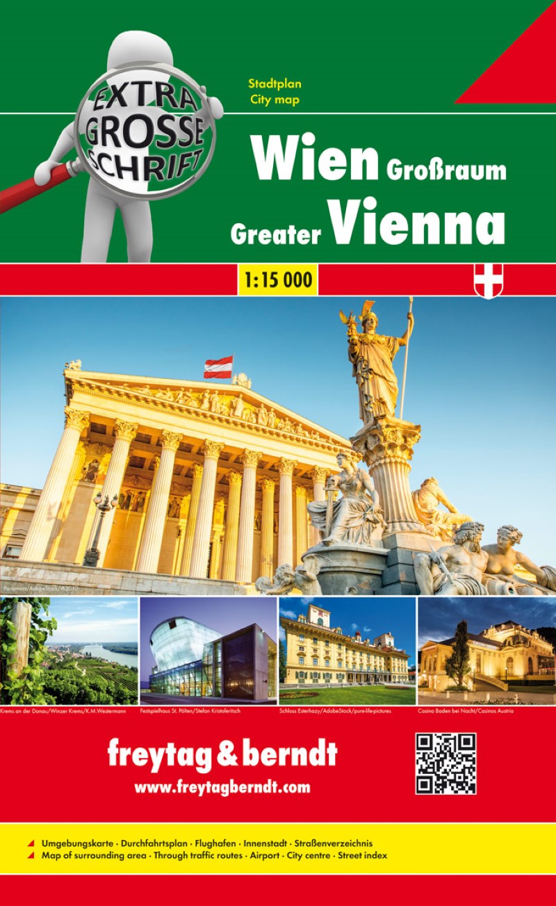 Greater Vienna city atlas, large print 1:15,000