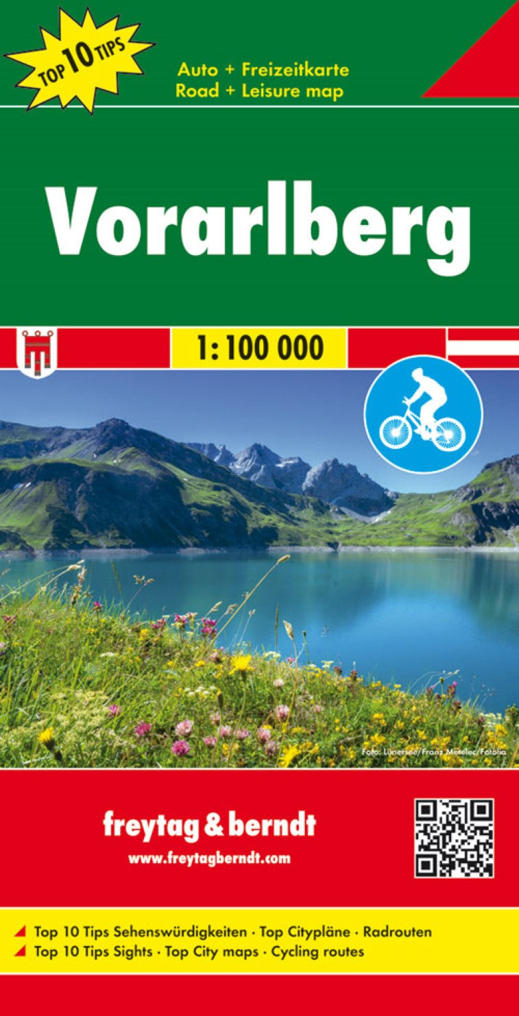 Vorarlberg, road map 1:100,000, top 10 tips