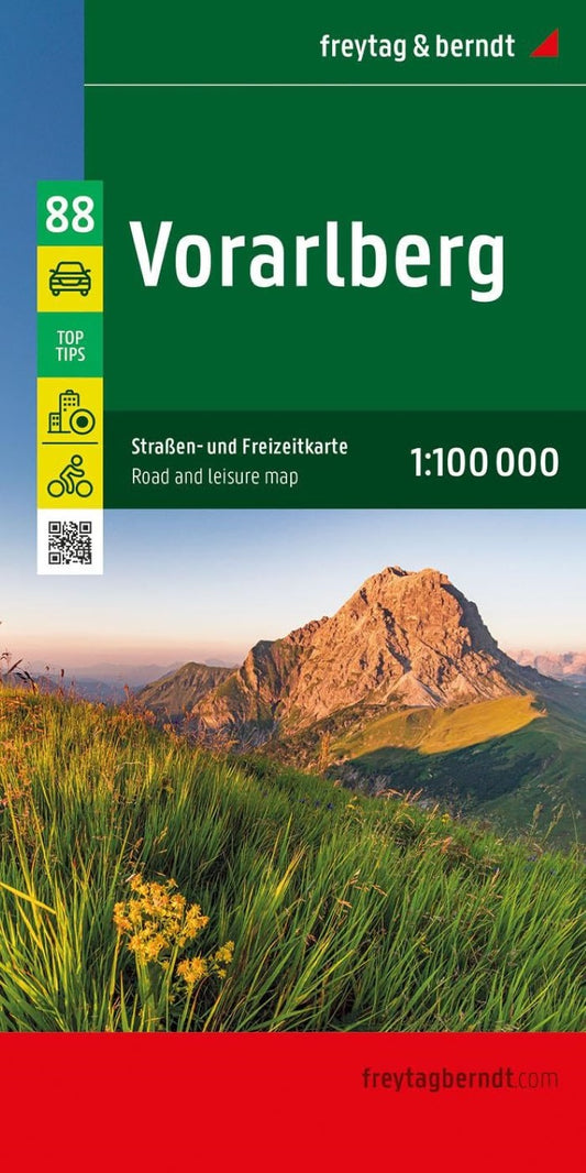 Vorarlberg, road + leisure map 1:100,000